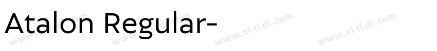 Atalon Regular字体转换